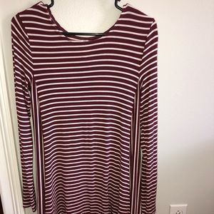 Red and White striped dress